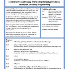 Invitation til seminar om bosætning og finansiering i landområderne